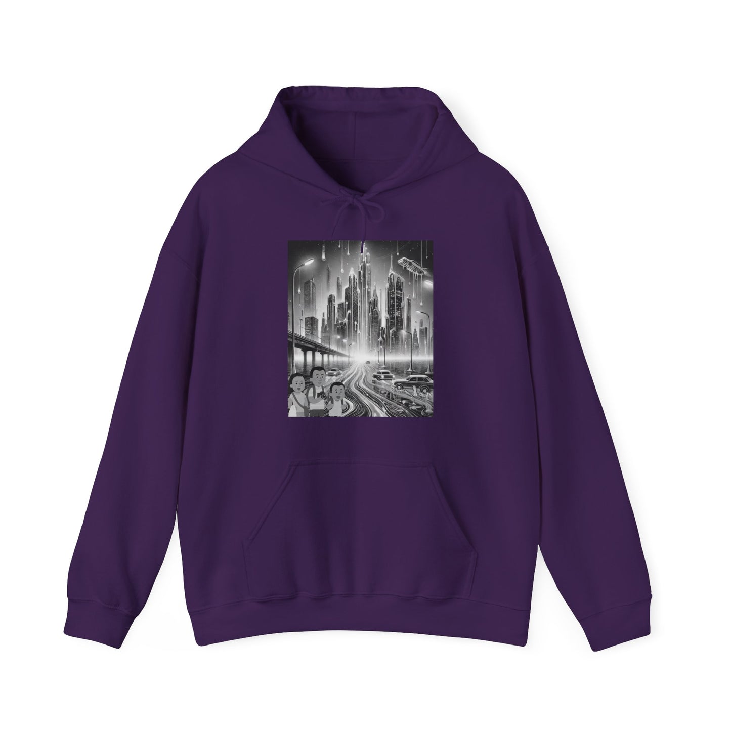 Surreal Landscape Designed Unisex Heavy Blend™ Hooded Sweatshirt