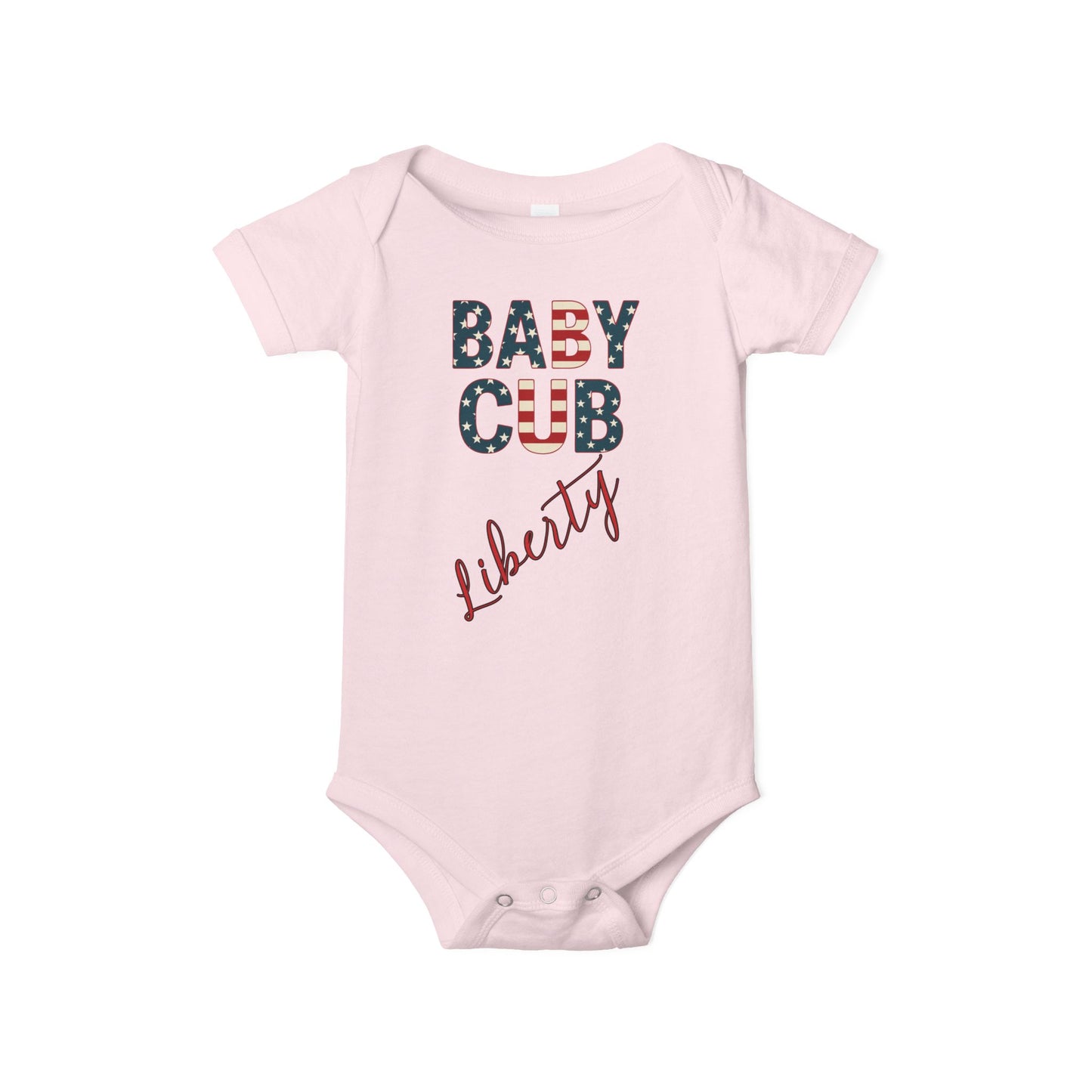 Baby Cub Liberty Bodysuit, Patriotic Baby Shirt for 4th of July, Family Matching Outfits & Summer Celebrations, Independence Day Infant One Piece, Newborn, Free Delivery