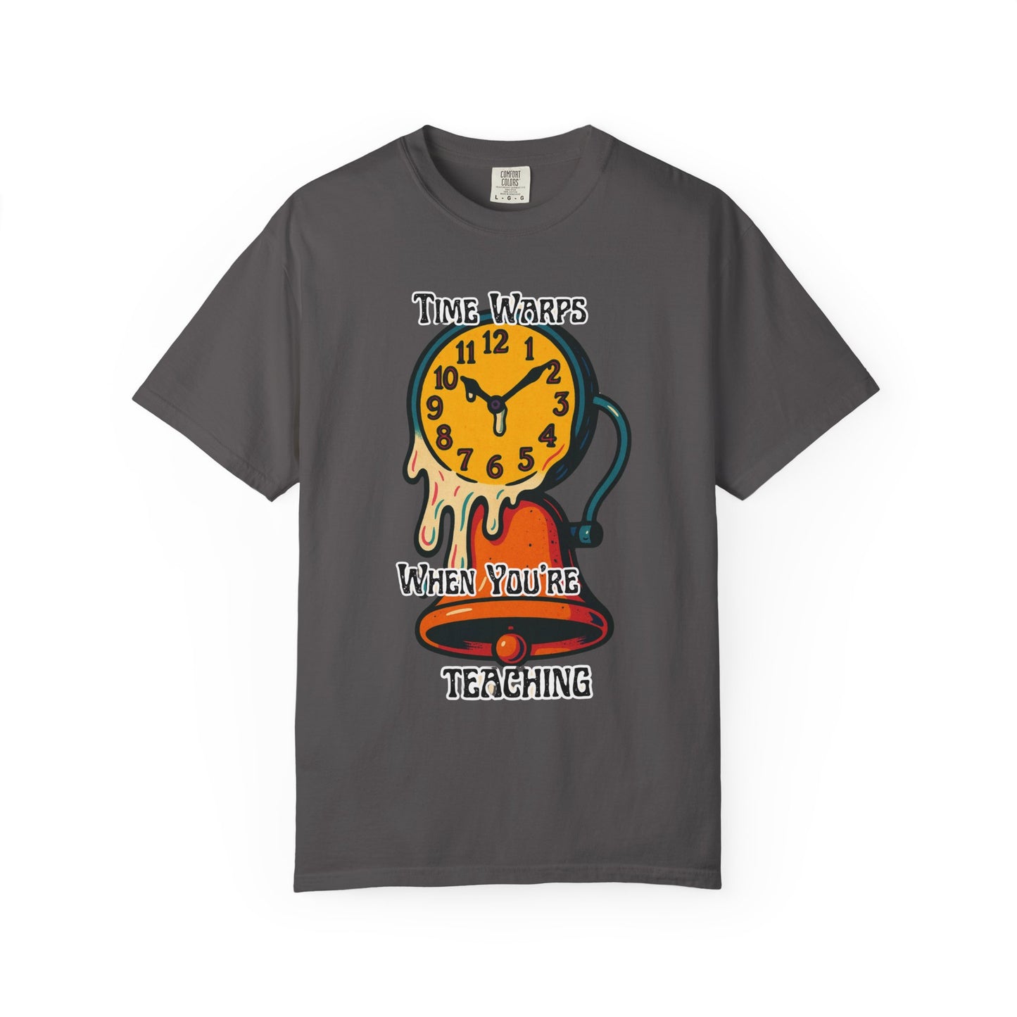 Melting Time Teacher Tee, Surreal Retro School Design, Melting Clock Surreal Design, surreal teacher shirt, surreal teacher shirt, Funny Tee, Free Delivery