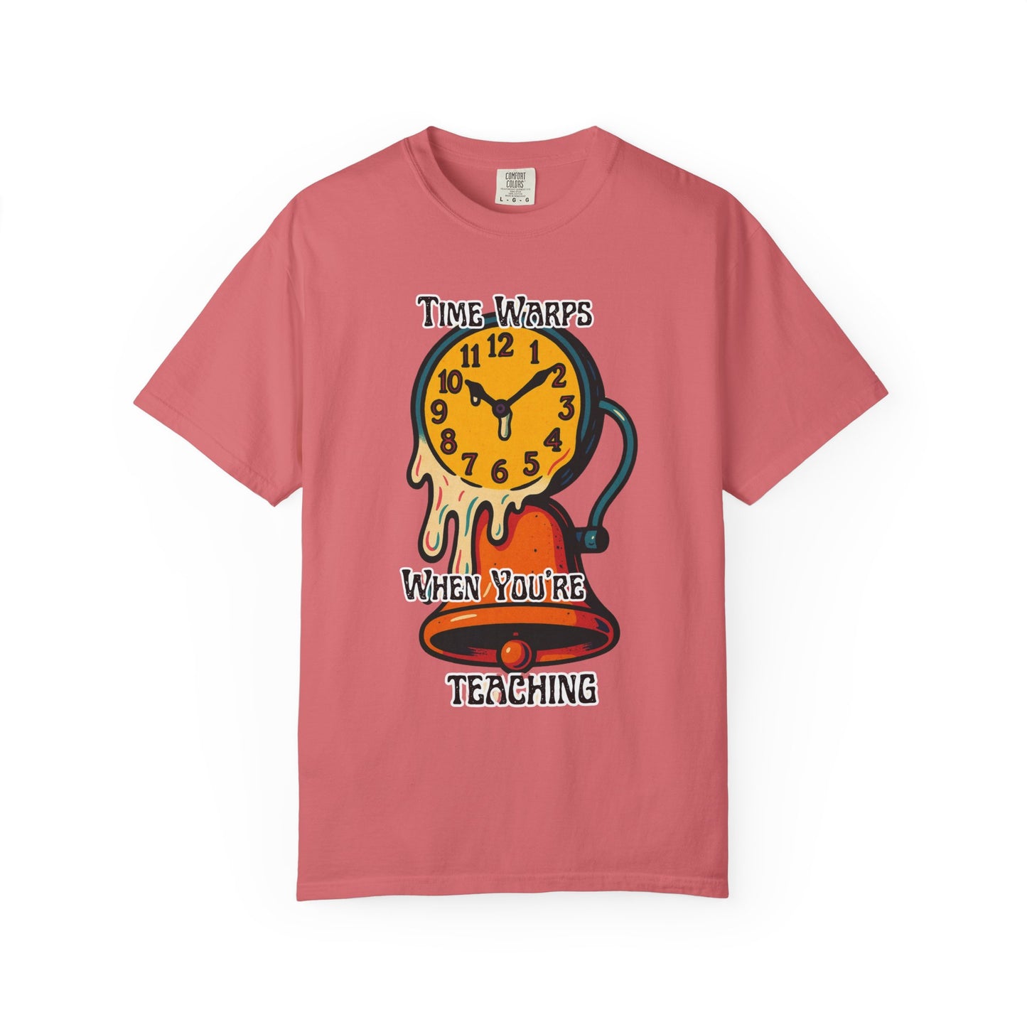 Melting Time Teacher Tee, Surreal Retro School Design, Melting Clock Surreal Design, surreal teacher shirt, surreal teacher shirt, Funny Tee, Free Delivery