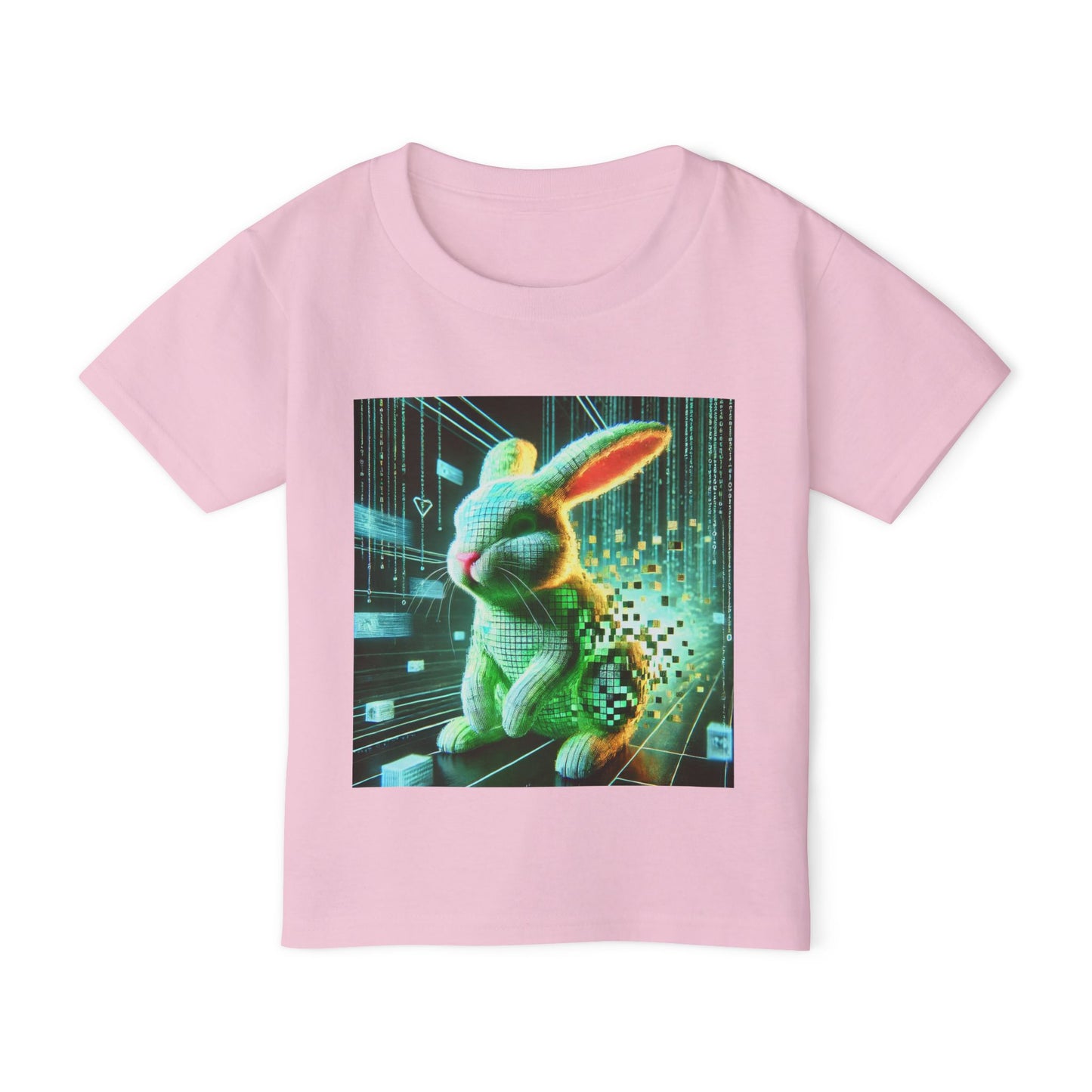 Glitch in the Matrix Easter Bunny Toddler T-Shirt | Futuristic Easter Outfit for Kids