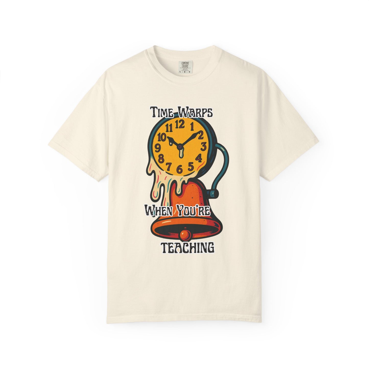 Melting Time Teacher Tee, Surreal Retro School Design, Melting Clock Surreal Design, surreal teacher shirt, surreal teacher shirt, Funny Tee, Free Delivery