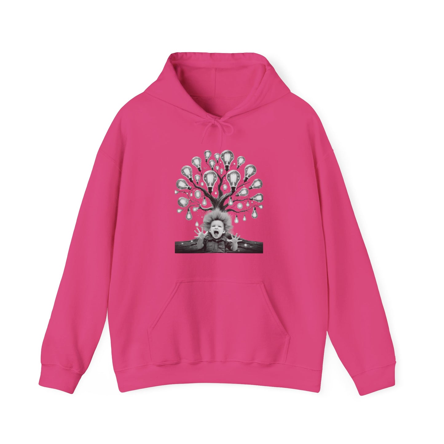 Surreal Young Einstein Design - Unisex Heavy Blend™ Hooded Sweatshirt