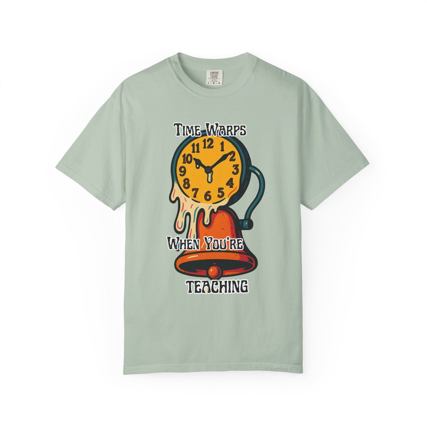 Melting Time Teacher Tee, Surreal Retro School Design, Melting Clock Surreal Design, surreal teacher shirt, surreal teacher shirt, Funny Tee, Free Delivery