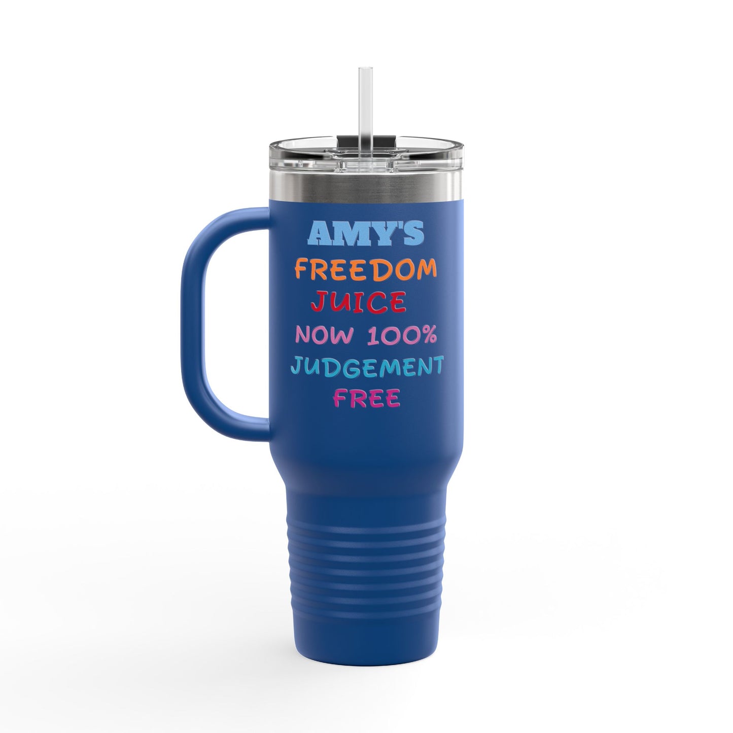 Personalized 4th of July Tumbler. Independence Day – “Sippin’ Sweet Tea, Talkin’ Liberty” – Custom Name – Amy’s Freedom Juice – Patriotic Cowgirl Rocket Design