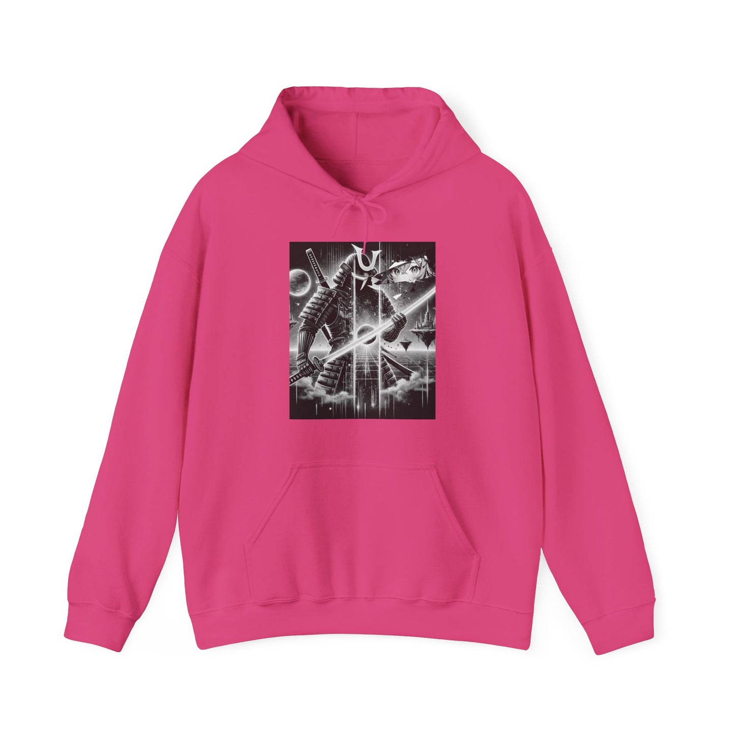 Surreal Designed Samurai Warrior - Unisex Heavy Blend™ Hooded Sweatshirt
