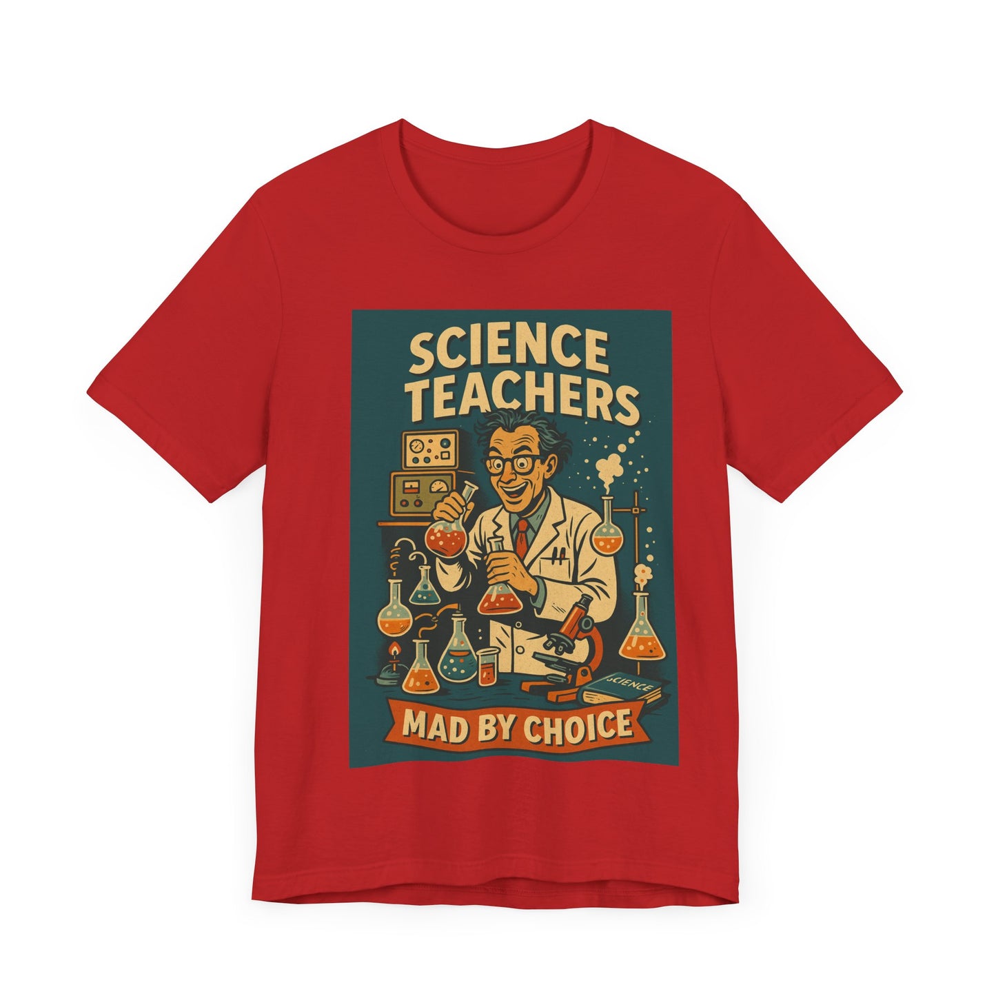 Science Teachers Mad by Choice Shirt – Funny STEM Teacher Gift – Retro Mad Scientist Tee – Cool Science Lab – Nerdy Teacher Apparel/science teacher gift/science teacher gift/retro science shirt