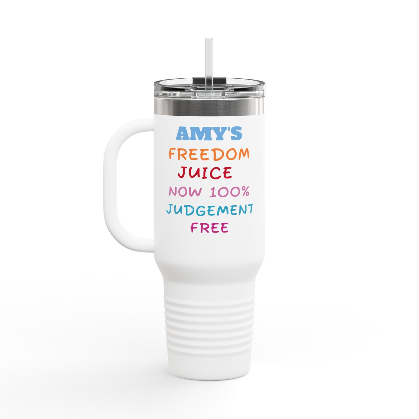 Personalized 4th of July Tumbler. Independence Day – “Sippin’ Sweet Tea, Talkin’ Liberty” – Custom Name – Amy’s Freedom Juice – Patriotic Cowgirl Rocket Design