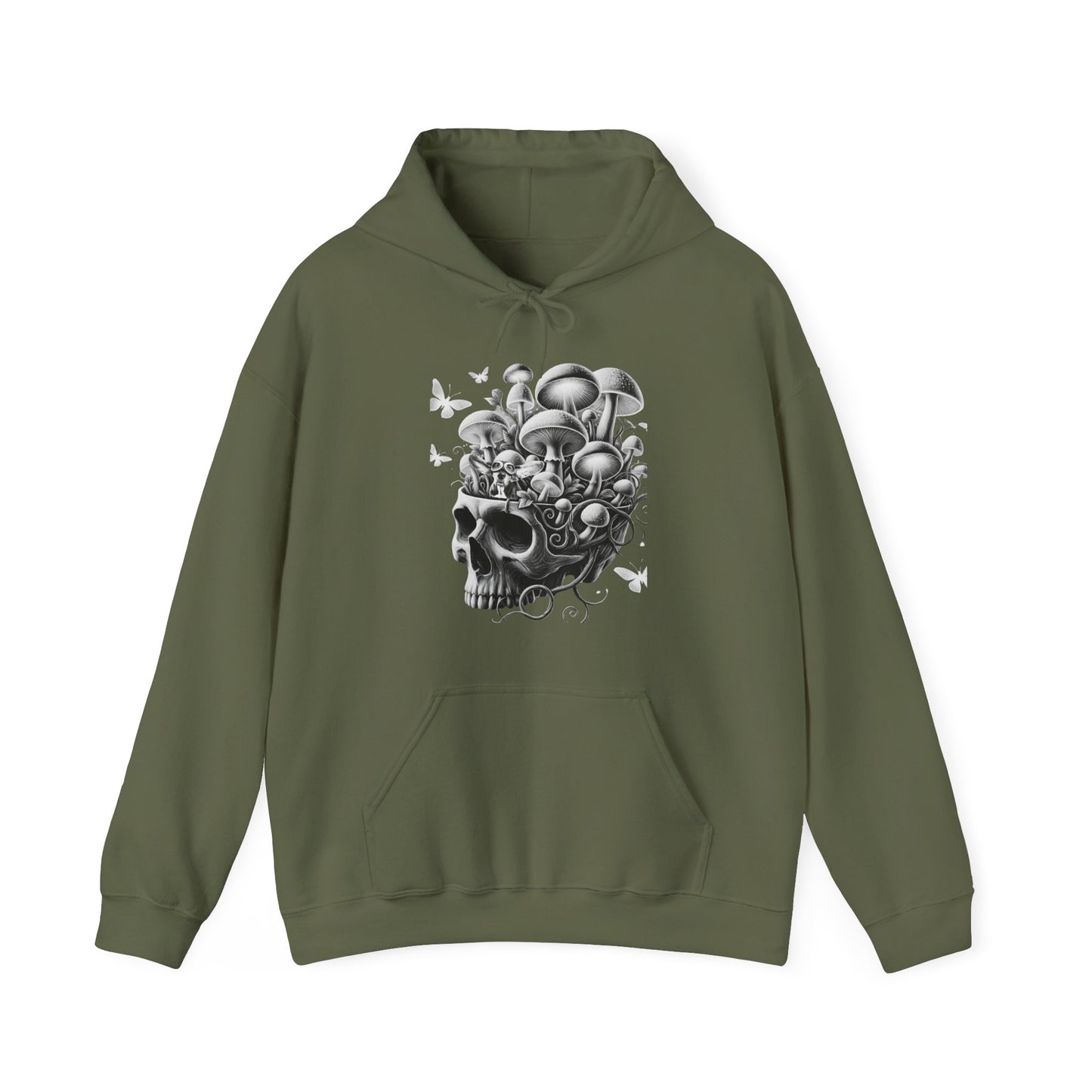 Surrel Designed Hoodie - Skull Mushroom Garden