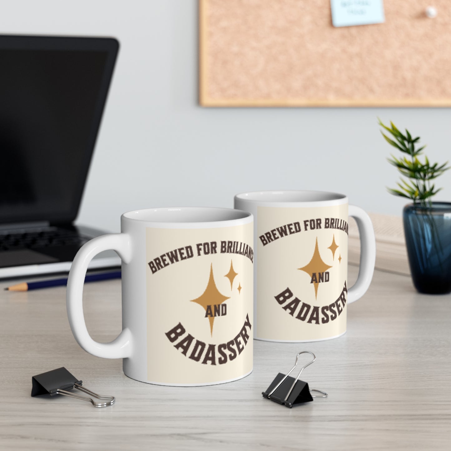 Brewed for Brilliance & Badassery Mug - 11oz Coffee Cup for Coffee Lovers