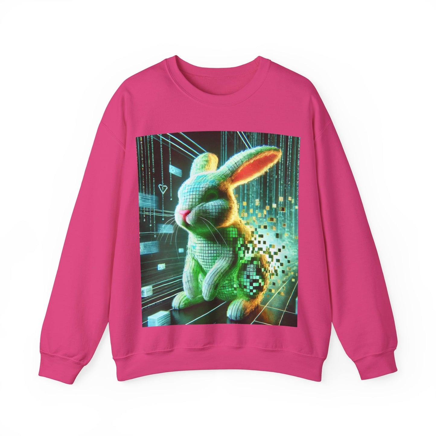 Glitch in the Matrix Easter Bunny Sweatshirt / sci-fi easter & spring apparel