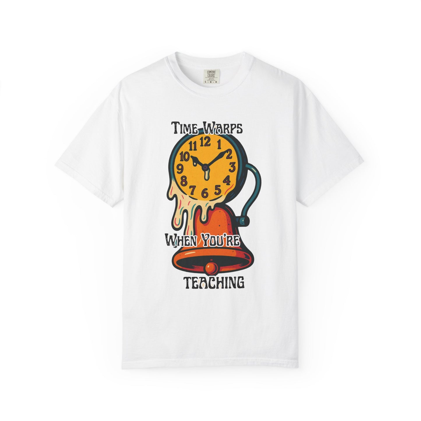 Melting Time Teacher Tee, Surreal Retro School Design, Melting Clock Surreal Design, surreal teacher shirt, surreal teacher shirt, Funny Tee, Free Delivery