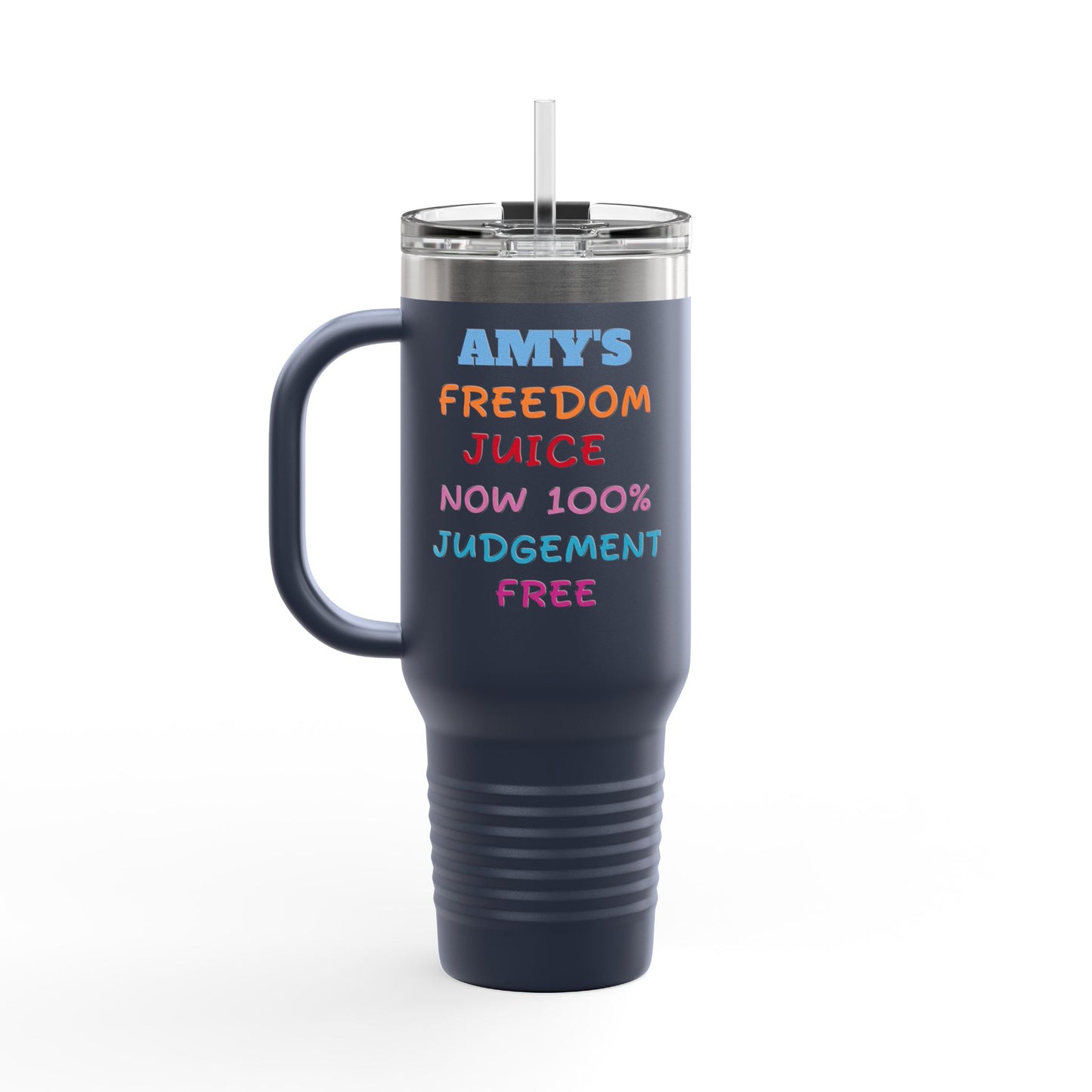 Personalized 4th of July Tumbler. Independence Day – “Sippin’ Sweet Tea, Talkin’ Liberty” – Custom Name – Amy’s Freedom Juice – Patriotic Cowgirl Rocket Design