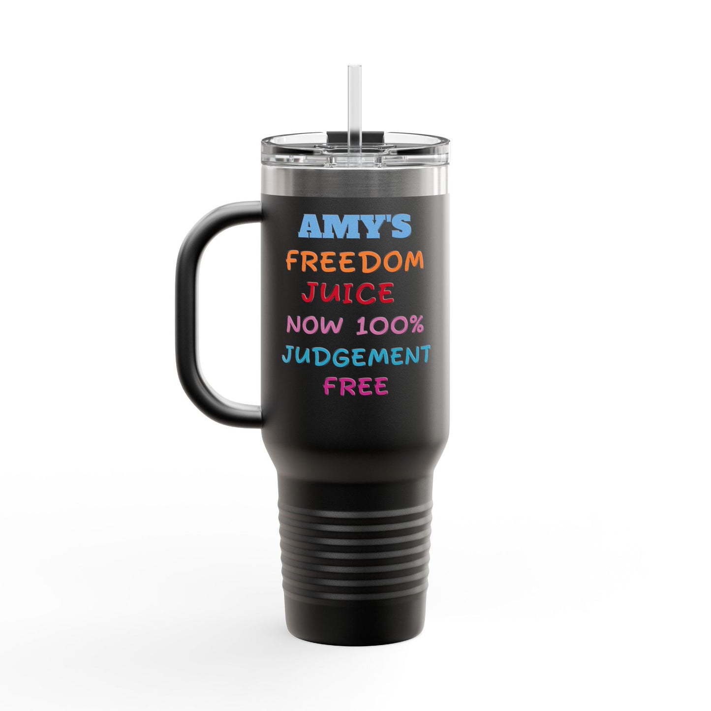 Personalized 4th of July Tumbler. Independence Day – “Sippin’ Sweet Tea, Talkin’ Liberty” – Custom Name – Amy’s Freedom Juice – Patriotic Cowgirl Rocket Design