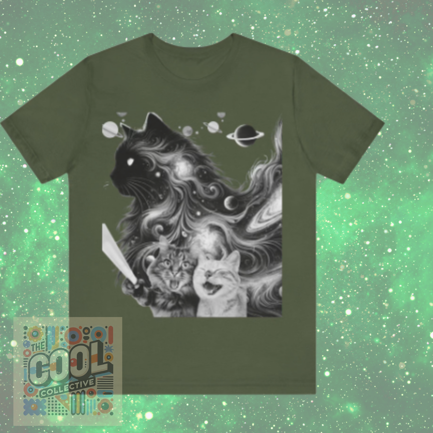 Cats Taking a Selfie T-Shirt – Surreal Interdimensional Cat Lovers Tee | Cosmic Kittycore Unisex Shirt