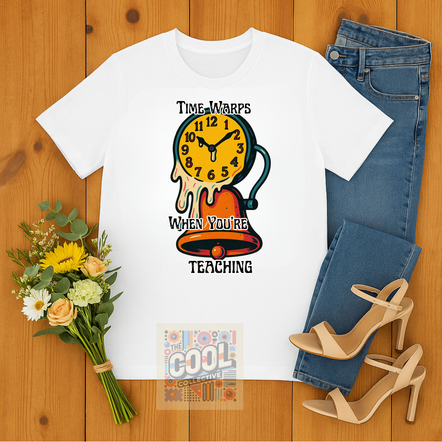 quirky teacher life graphic tee for educators