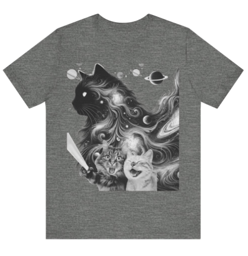 Cats Taking a Selfie T-Shirt – Surreal Interdimensional Cat Lovers Tee | Cosmic Kittycore Unisex Shirt