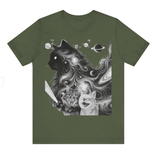 Cats Taking a Selfie T-Shirt – Surreal Interdimensional Cat Lovers Tee | Cosmic Kittycore Unisex Shirt