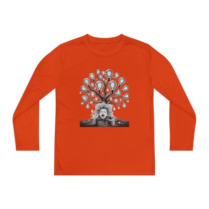 Surreal Young Einstein Design - Unique, fun and cool surreal designed long sleeved Tees for Young Kids