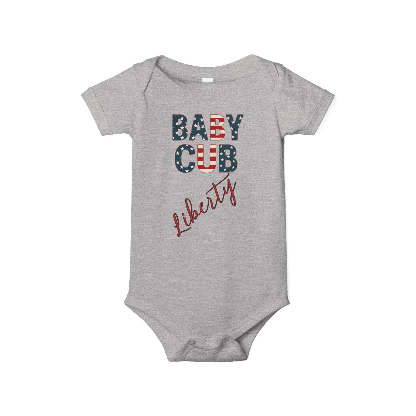 Baby Cub Liberty Bodysuit, Patriotic Baby Shirt for 4th of July, Family Matching Outfits & Summer Celebrations, Independence Day Infant One Piece, Newborn, Free Delivery