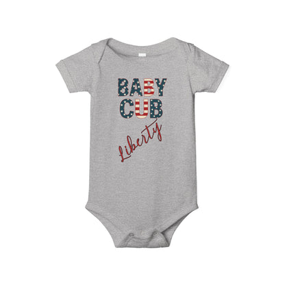 Baby Cub Liberty Bodysuit, Patriotic Baby Shirt for 4th of July, Family Matching Outfits & Summer Celebrations, Independence Day Infant One Piece, Newborn, Free Delivery