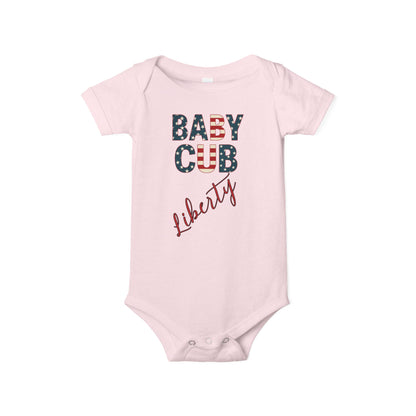 Baby Cub Liberty Bodysuit, Patriotic Baby Shirt for 4th of July, Family Matching Outfits & Summer Celebrations, Independence Day Infant One Piece, Newborn, Free Delivery