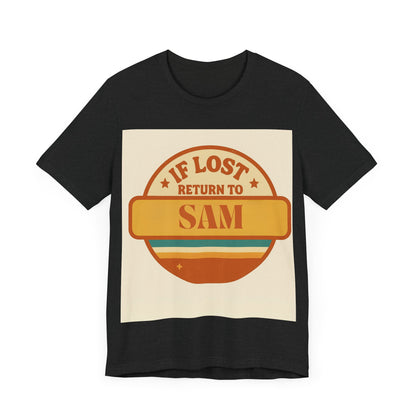 If Lost, Return to [Kid's Name] – Personalized Retro Father's Day T-Shirt for Dad - Custom Dad Shirt - Free Worldwide Delivery