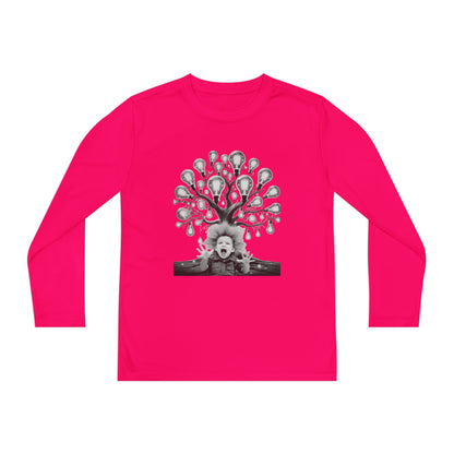 Surreal Young Einstein Design - Unique, fun and cool surreal designed long sleeved Tees for Young Kids