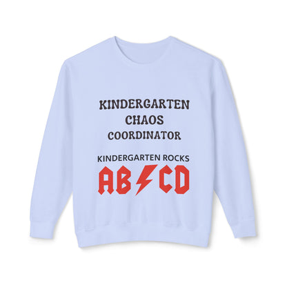 Kindergarten Chaos Coordinator Sweatshirt, Fun Teacher Shirt, Retro Unisex Classroom Humor Gift Shirt, Back to school shirt, preschool. teacher sweatshirt gift, Trendy teacher outfit, Free Delivery
