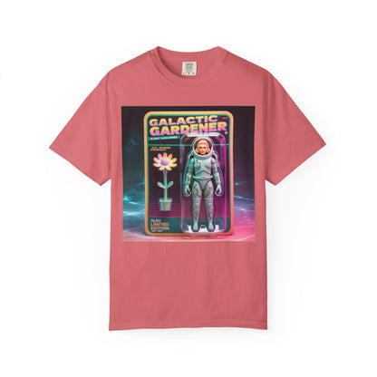Galactic Gardener Action Figure Tee – Custom Name & Date – Retro Sci-Fi Surreal Shirt – Alex Moonseed Warrior Est. 1987 – Limited Edition Toy Box Design
