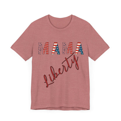Mama Liberty 4th of July Tee – Patriotic Women’s Shirt for Independence Day, Summer BBQs & Family Celebrations, Family Bundle Tee, Free Delivery