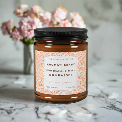 9oz scented soy candle in gift jar with funny saying