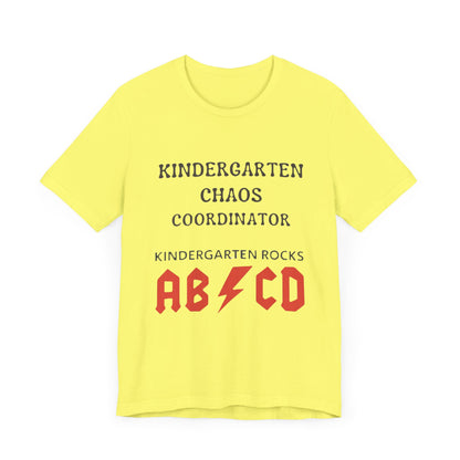 Kindergarten Chaos Coordinator Shirt, Fun Teacher Gift, Kindergarten teacher gift, teacher tee, end of year gift, Preschool, Free Delivery