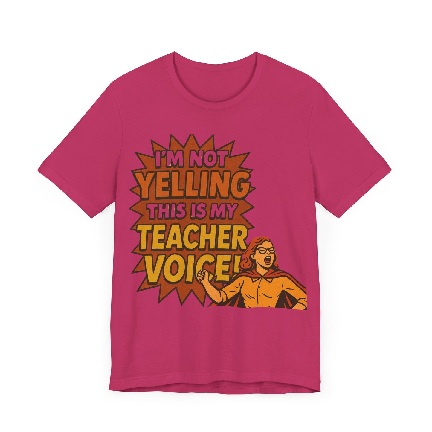 Im Not Yelling This Is My Teacher Voice, Fun Teacher Tee, Pop Art Style, Teacher appreciation, Retro Tee, Elementary school, Teacher gift