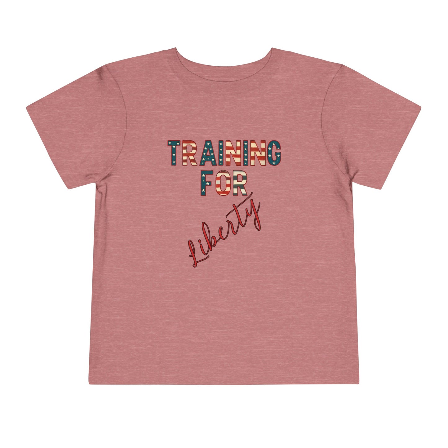 Training for Liberty Toddler Tee – Patriotic 4th of July Shirt for Kids, Matching Family Freedom Outfit, Family Bundle Tee's, Independence Day, Free Delivery