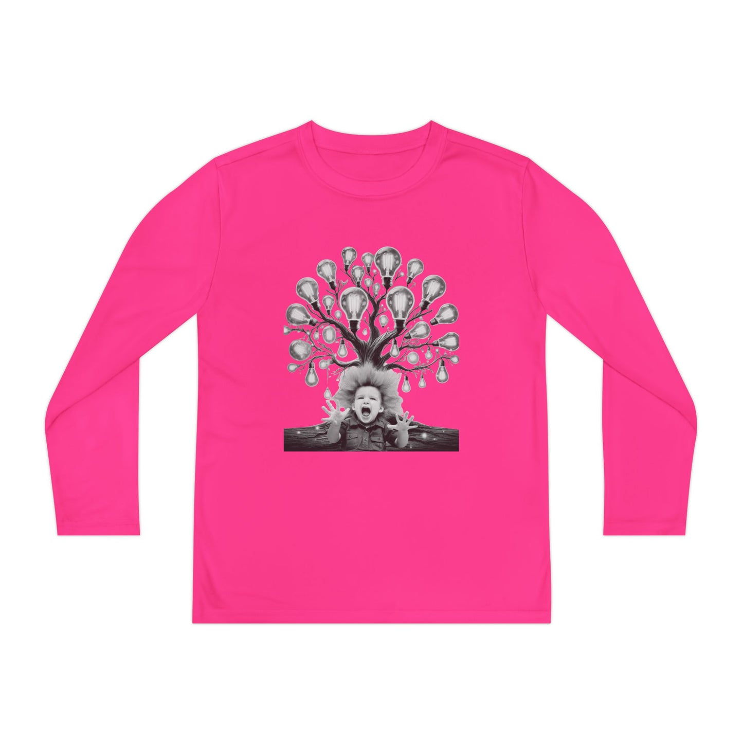 Surreal Young Einstein Design - Unique, fun and cool surreal designed long sleeved Tees for Young Kids
