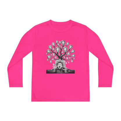 Surreal Young Einstein Design - Unique, fun and cool surreal designed long sleeved Tees for Young Kids