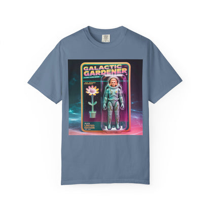 Galactic Gardener Action Figure Tee – Custom Name & Date – Retro Sci-Fi Surreal Shirt – Alex Moonseed Warrior Est. 1987 – Limited Edition Toy Box Design
