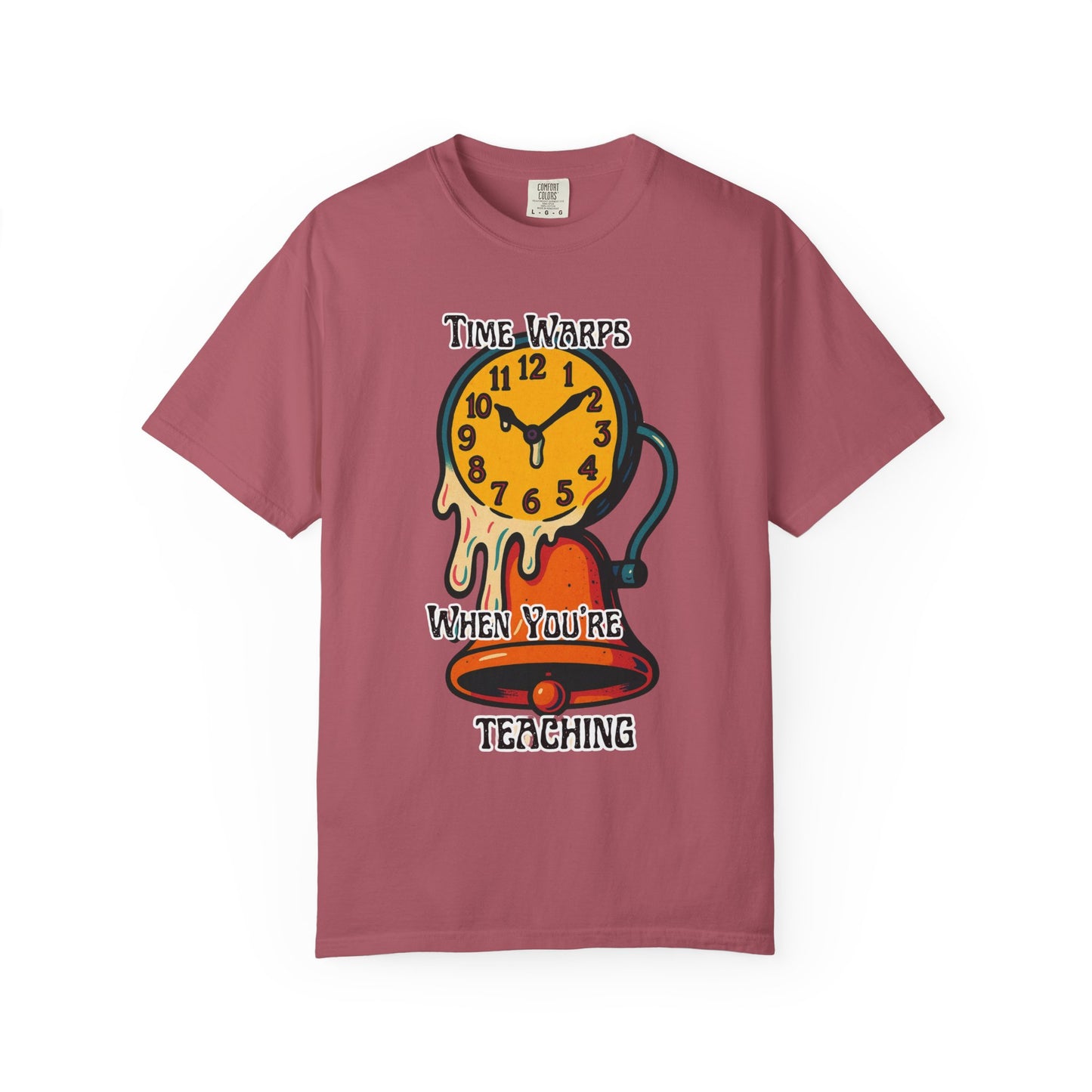 Melting Time Teacher Tee, Surreal Retro School Design, Melting Clock Surreal Design, surreal teacher shirt, surreal teacher shirt, Funny Tee, Free Delivery