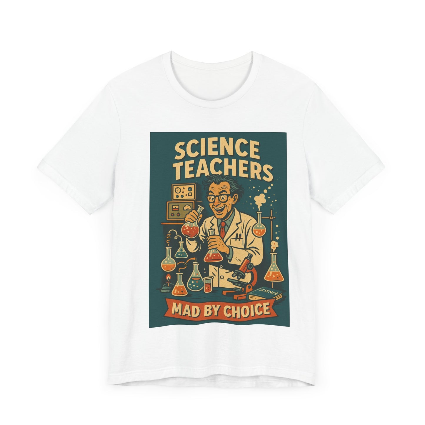 Science Teachers Mad by Choice Shirt – Funny STEM Teacher Gift – Retro Mad Scientist Tee – Cool Science Lab  – Nerdy Teacher Apparel/science teacher gift/science teacher gift/retro science shirt