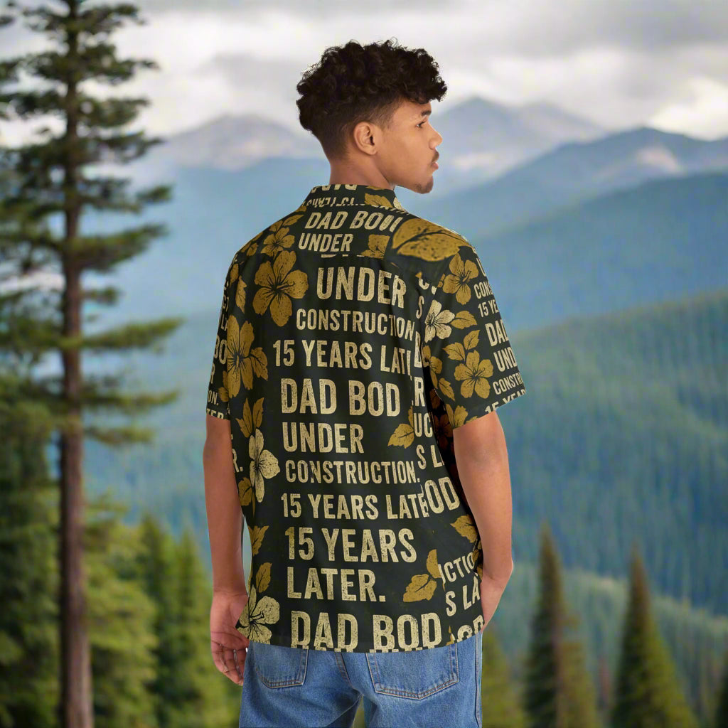 Dad Bod Hawaiian shirt, funny shirt for men, Father’s Day Hawaiian shirt, men’s summer shirt. Hawaiian dad shirt for backyard BBQs
