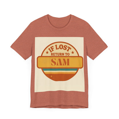 If Lost, Return to [Kid's Name] – Personalized Retro Father's Day T-Shirt for Dad - Custom Dad Shirt - Free Worldwide Delivery
