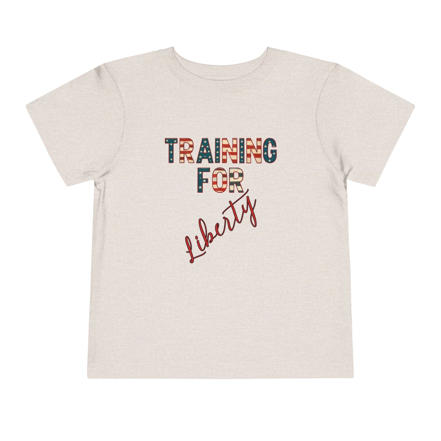 Training for Liberty Toddler Tee – Patriotic 4th of July Shirt for Kids, Matching Family Freedom Outfit, Family Bundle Tee's, Independence Day, Free Delivery