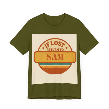 If Lost, Return to [Kid's Name] – Personalized Retro Father's Day T-Shirt for Dad - Custom Dad Shirt - Free Worldwide Delivery