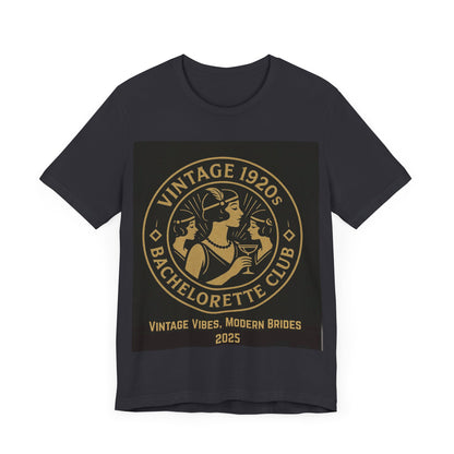 Vintage 1920s Bachelorette Party Shirt – Retro Flapper Bride Tribe Tee, Art Deco Bridesmaid Gift, Roaring 20s Bridal Shower Outfit, Custom Club Design 2025/bridesmaid gift ideas/bridal shower shirt/bridal shower shirt/gatsby themed bachelorette