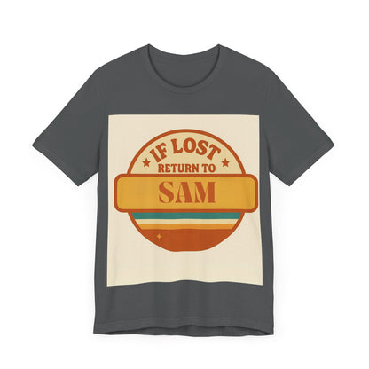 If Lost, Return to [Kid's Name] – Personalized Retro Father's Day T-Shirt for Dad - Custom Dad Shirt - Free Worldwide Delivery