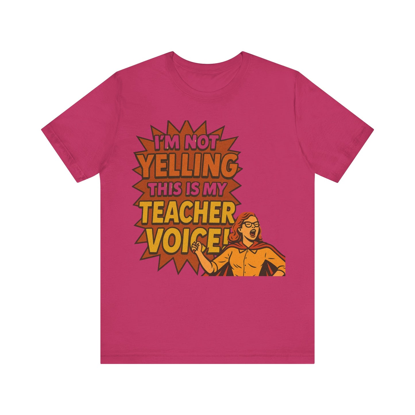 Im Not Yelling This Is My Teacher Voice, Fun Teacher Tee, Pop Art Style, Teacher appreciation, Retro Tee, Elementary school, Teacher gift