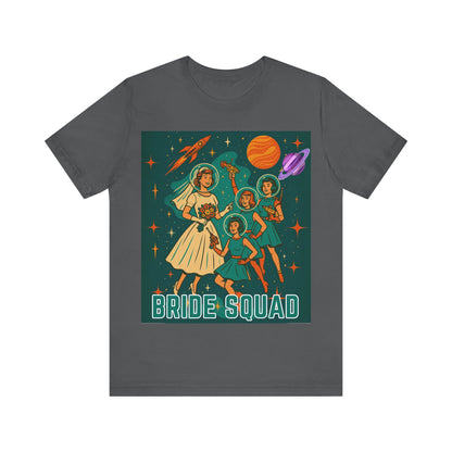 Retro Space Bride Squad Shirt – 1960s Sci-Fi Bachelorette Tee, Vintage Bridal Party T-Shirt, Outer Space Wedding Gift, Galaxy Bride Crew Outfit
