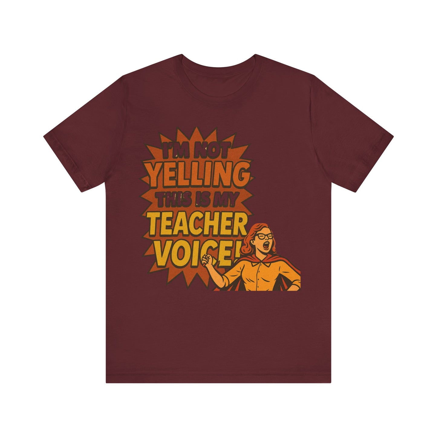 Im Not Yelling This Is My Teacher Voice, Fun Teacher Tee, Pop Art Style, Teacher appreciation, Retro Tee, Elementary school, Teacher gift
