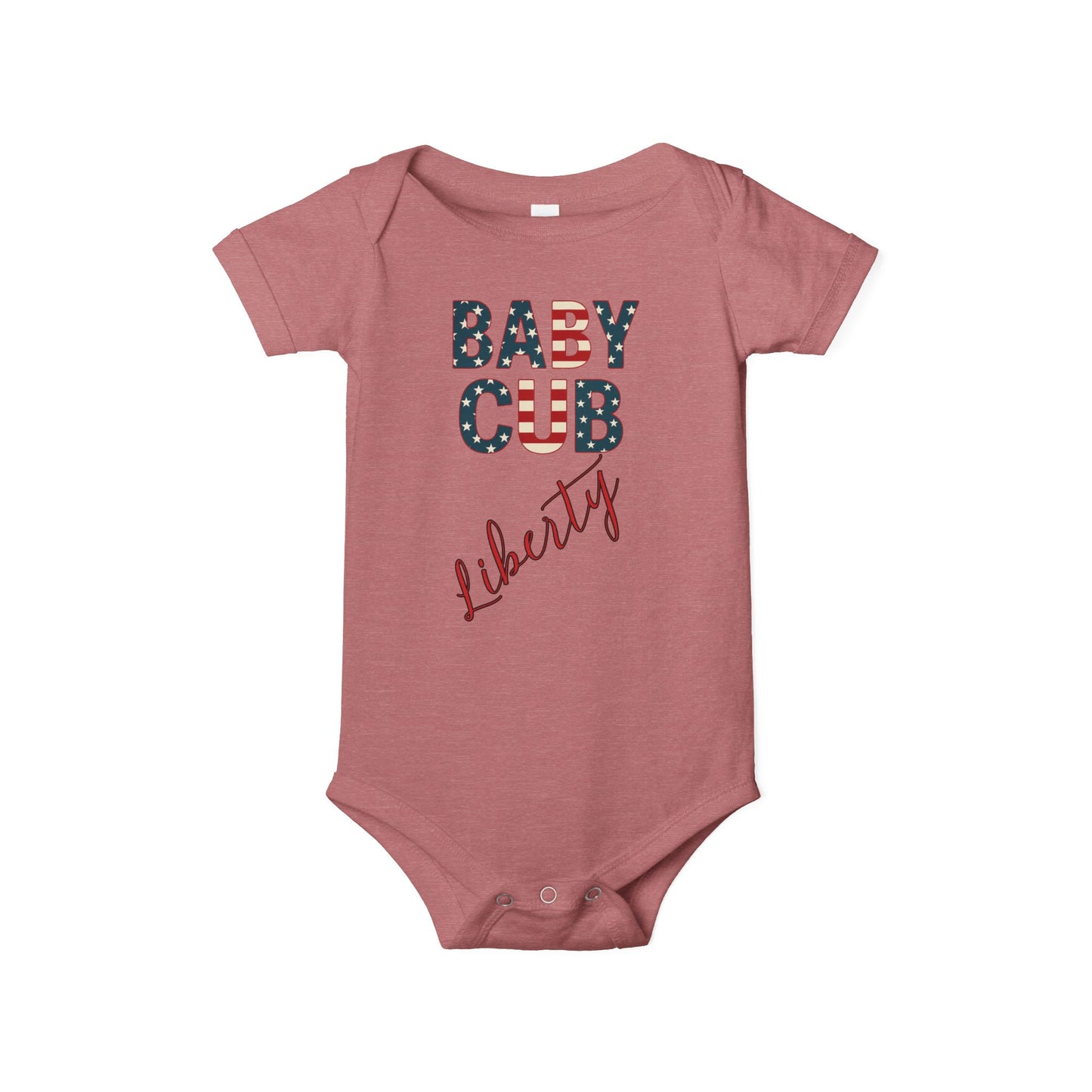 Baby Cub Liberty Bodysuit, Patriotic Baby Shirt for 4th of July, Family Matching Outfits & Summer Celebrations, Independence Day Infant One Piece, Newborn, Free Delivery